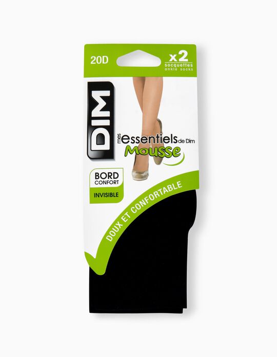 Comprar Online 2 Mini-Meias DIM, Mulher, Preto