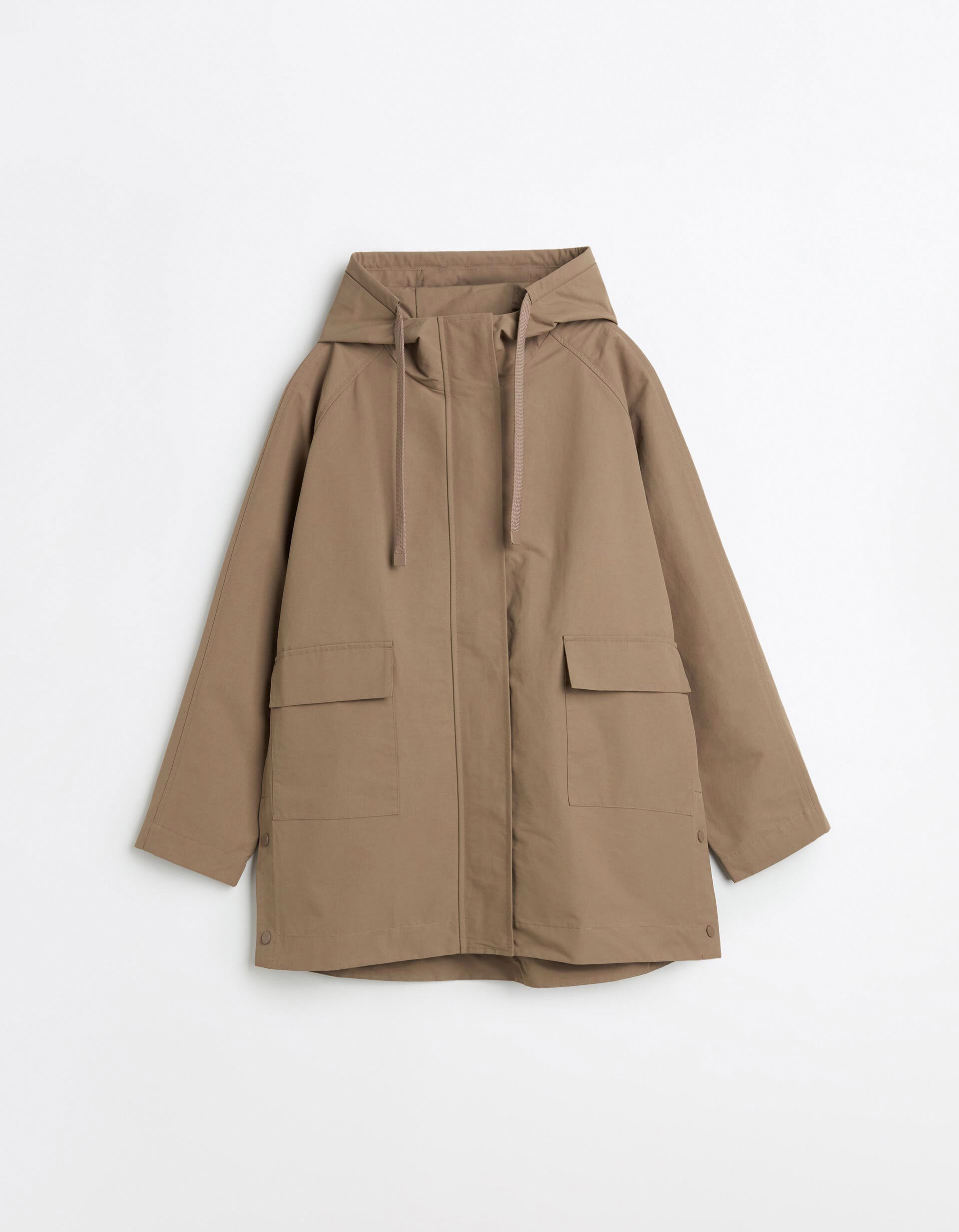 Comprar Online Parka Capuz, Mulher, Bege Escuro