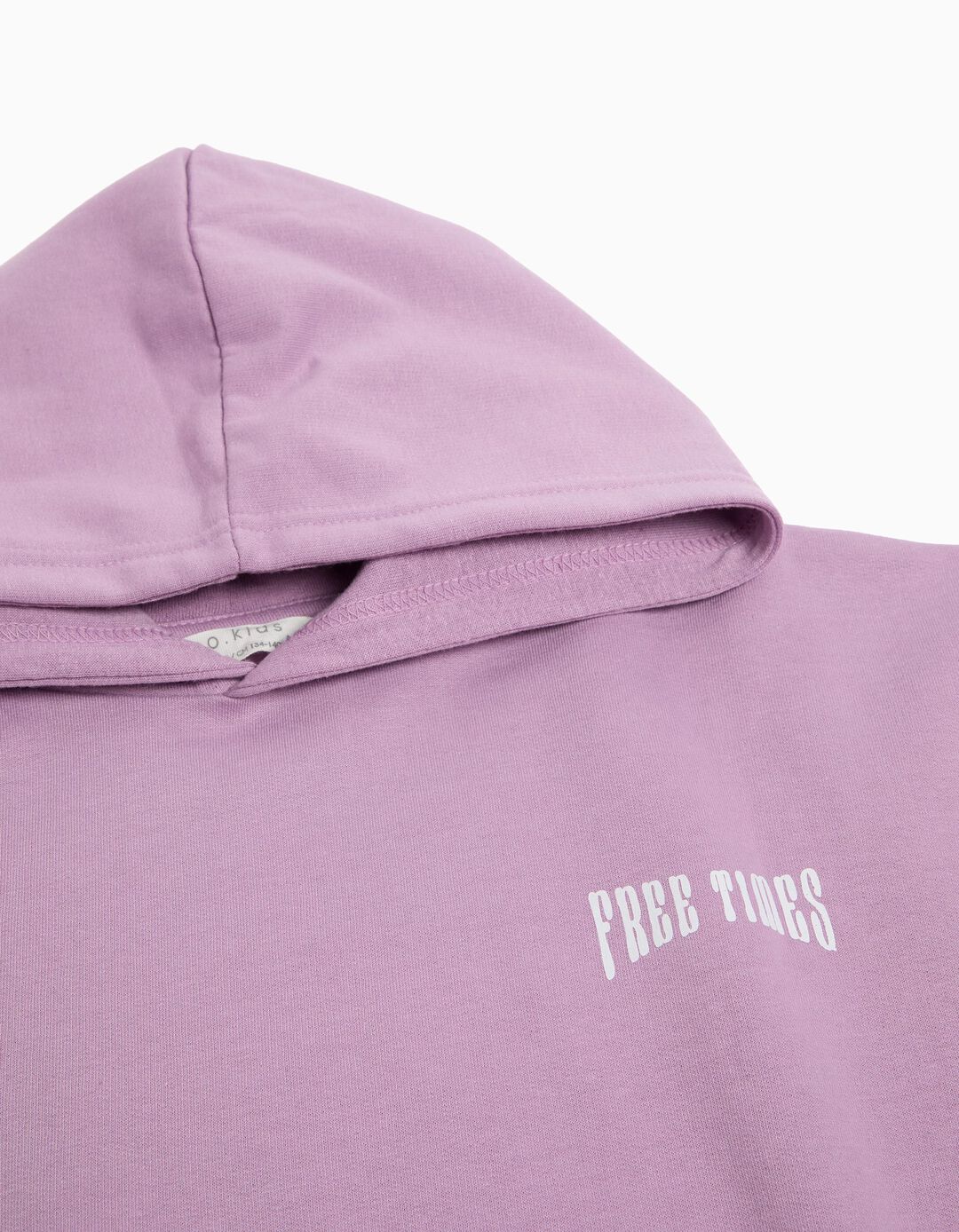 Sweatshirt Cropped de Felpa Capuz, Menina, Lilás