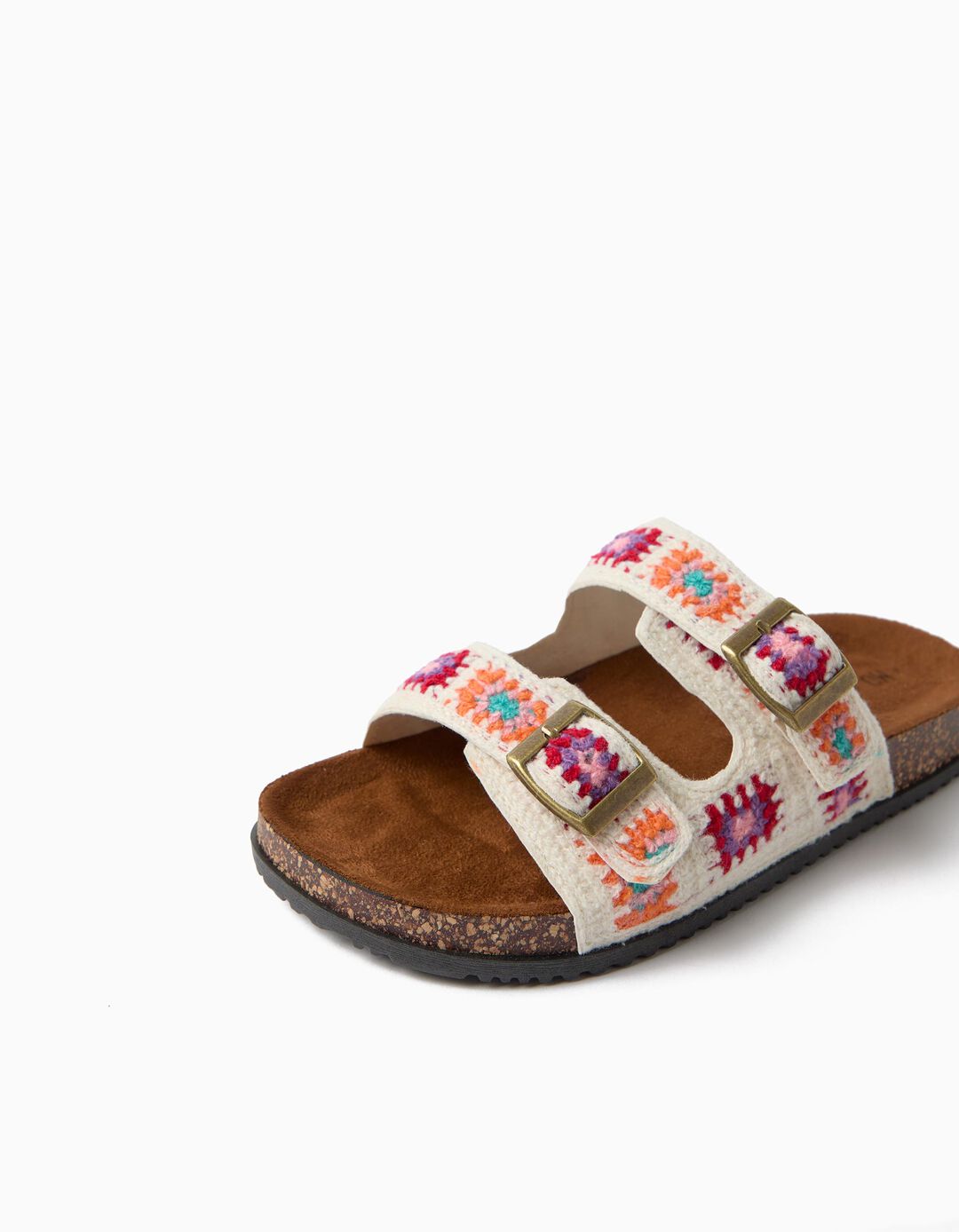 Sand&aacute;lias Crochet, Menina, Multicolor