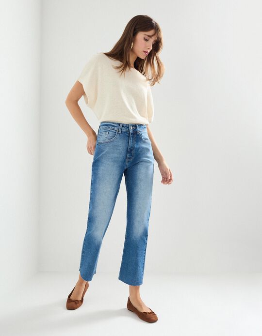 Comprar Online Calças de Ganga Flare, Mulher, Azul Claro