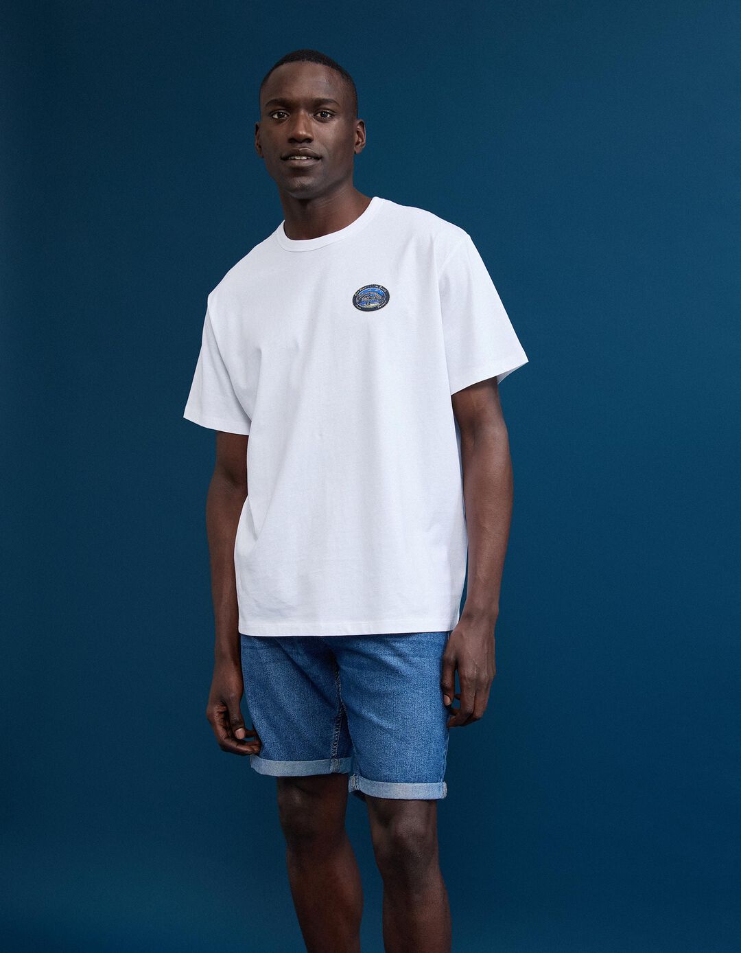 T-shirt Jersey Estampada, Homem, Branco