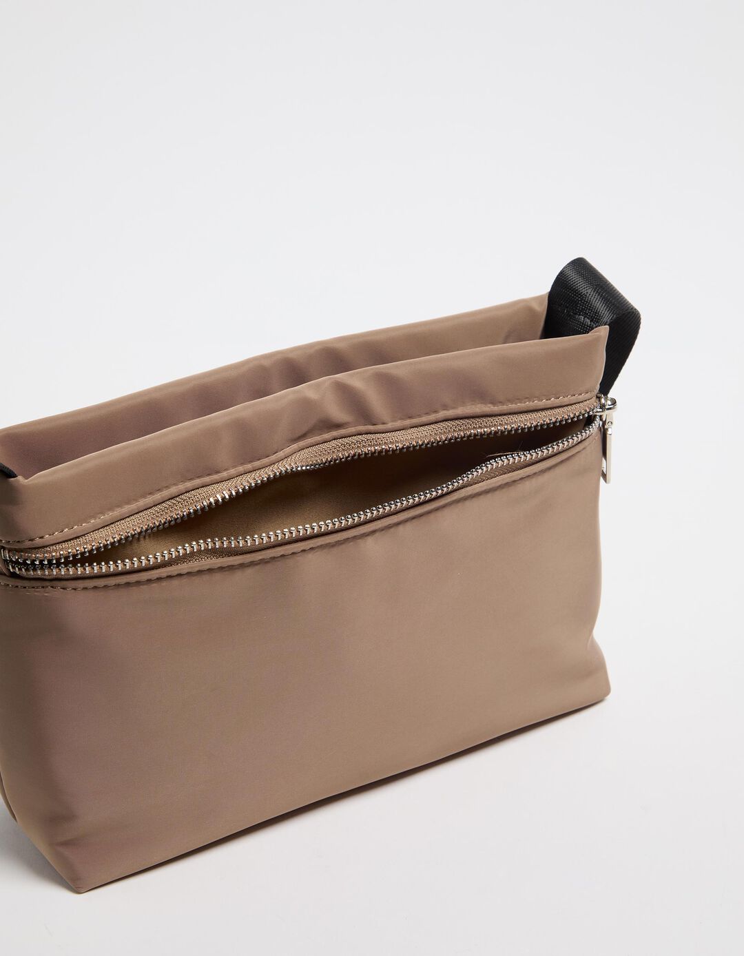Mala Tiracolo Nylon, Mulher, Bege