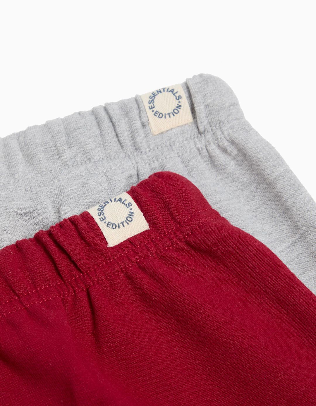 Pack 2 Joggers de Felpa, Menino, Vermelho/Cinzento Claro