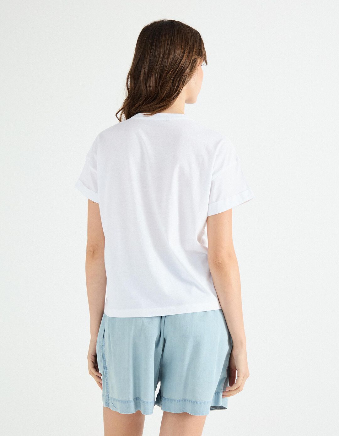 T-shirt Print, Mulher, Branco