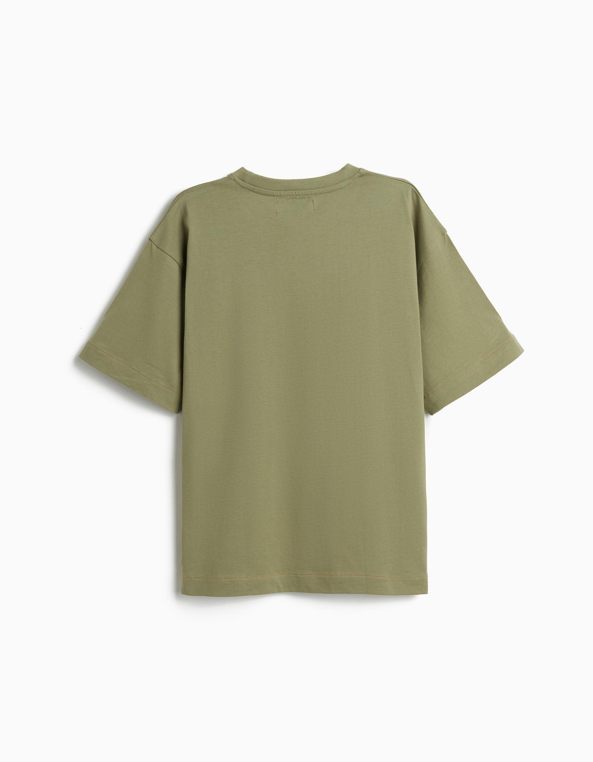 Comprar Online T-shirt 'Loose Fit', Menino, Verde Escuro