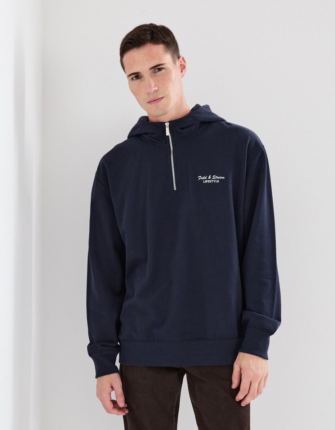 Sweatshirt com Capuz, Homem, Azul Escuro