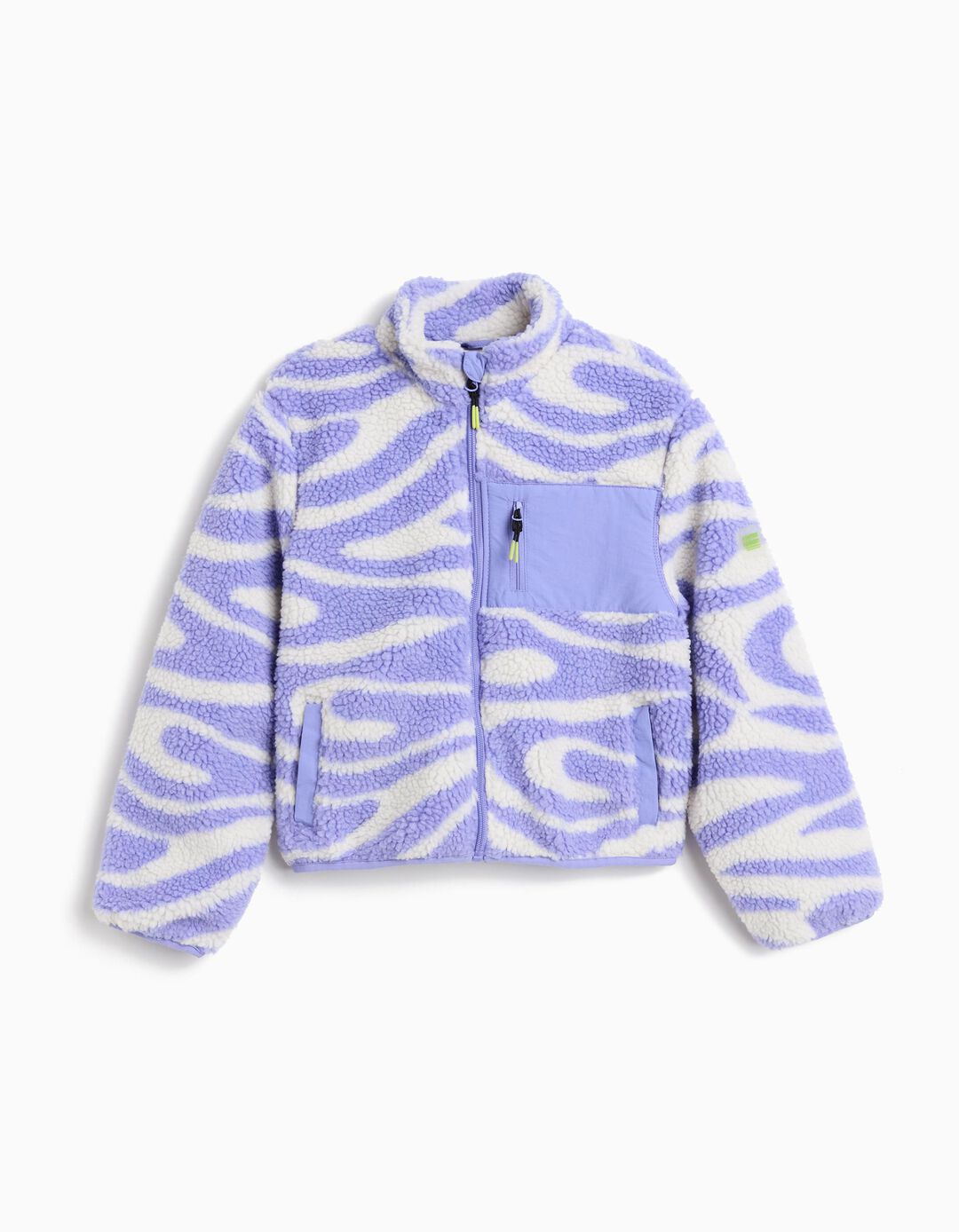 Casaco de Sherpa, Menina, Lil&aacute;s Claro