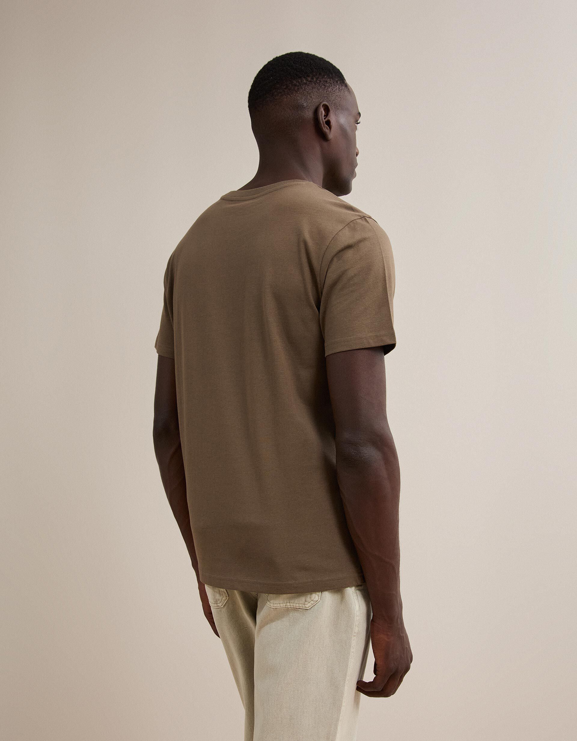 Comprar Online T-shirt Jersey Estampada, Homem, Castanho