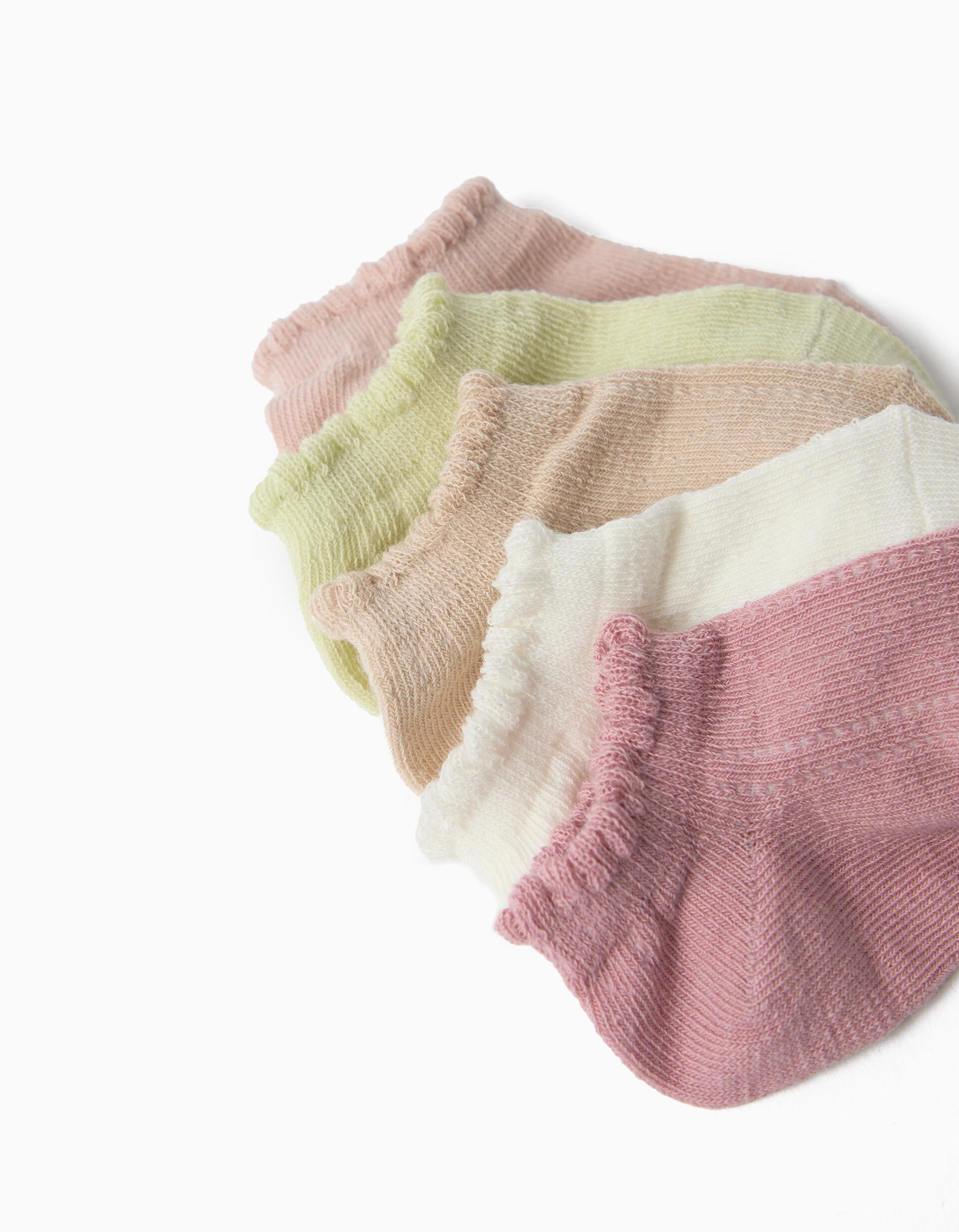 Comprar Online Pack 5 Pares de Meias Tornozelo, Menina, Multicolor