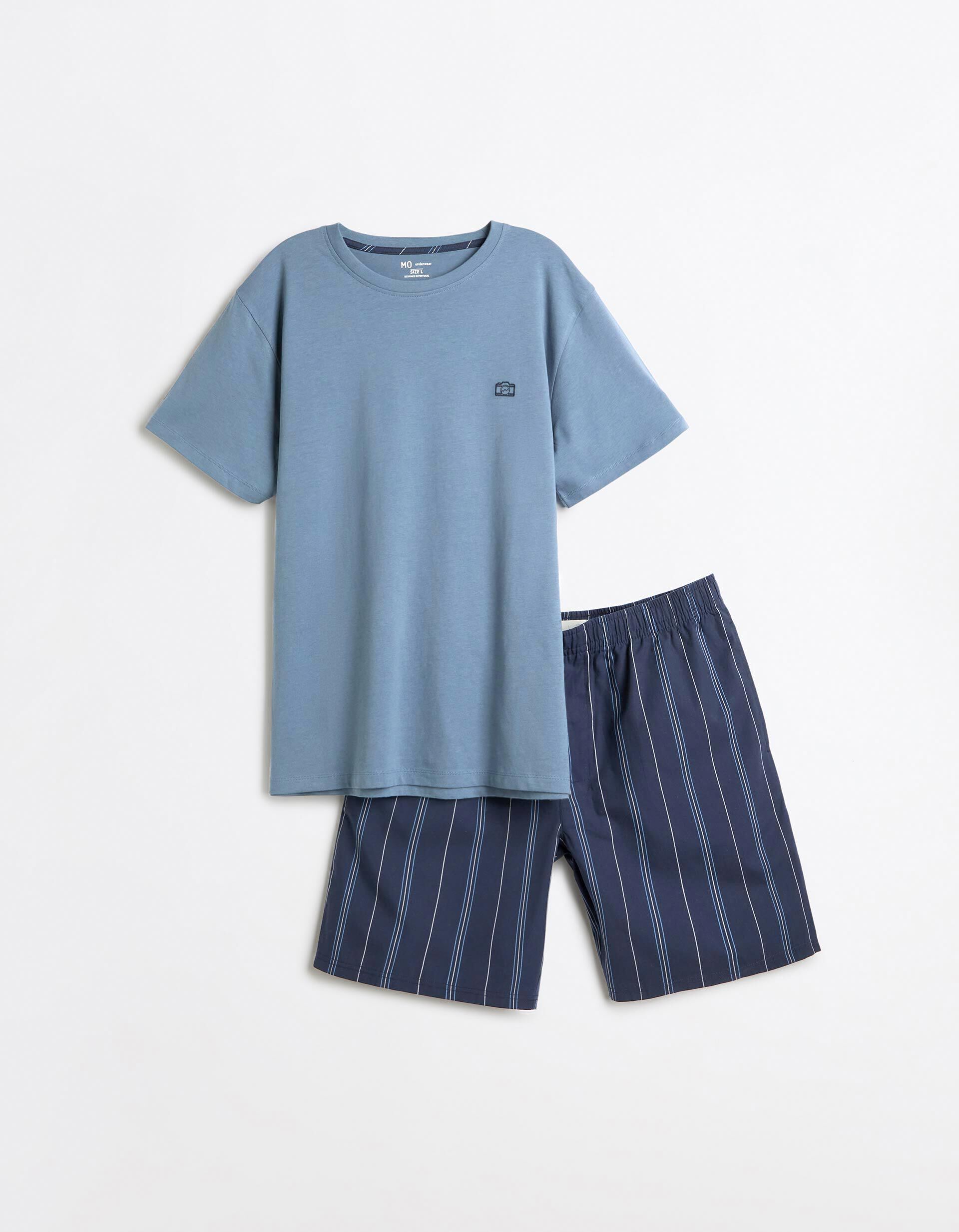 Comprar Online Pijama Jersey, Homem, Azul 