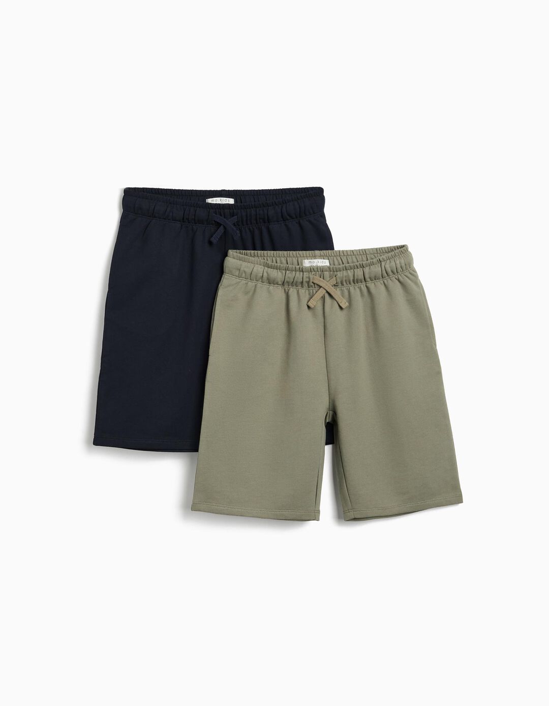 Pack 2 Calções Fleece, Menino, Verde Escuro