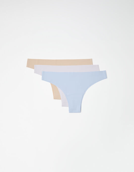 Comprar Online Pack 3 Cuecas Corte Laser, Mulher, Azul
