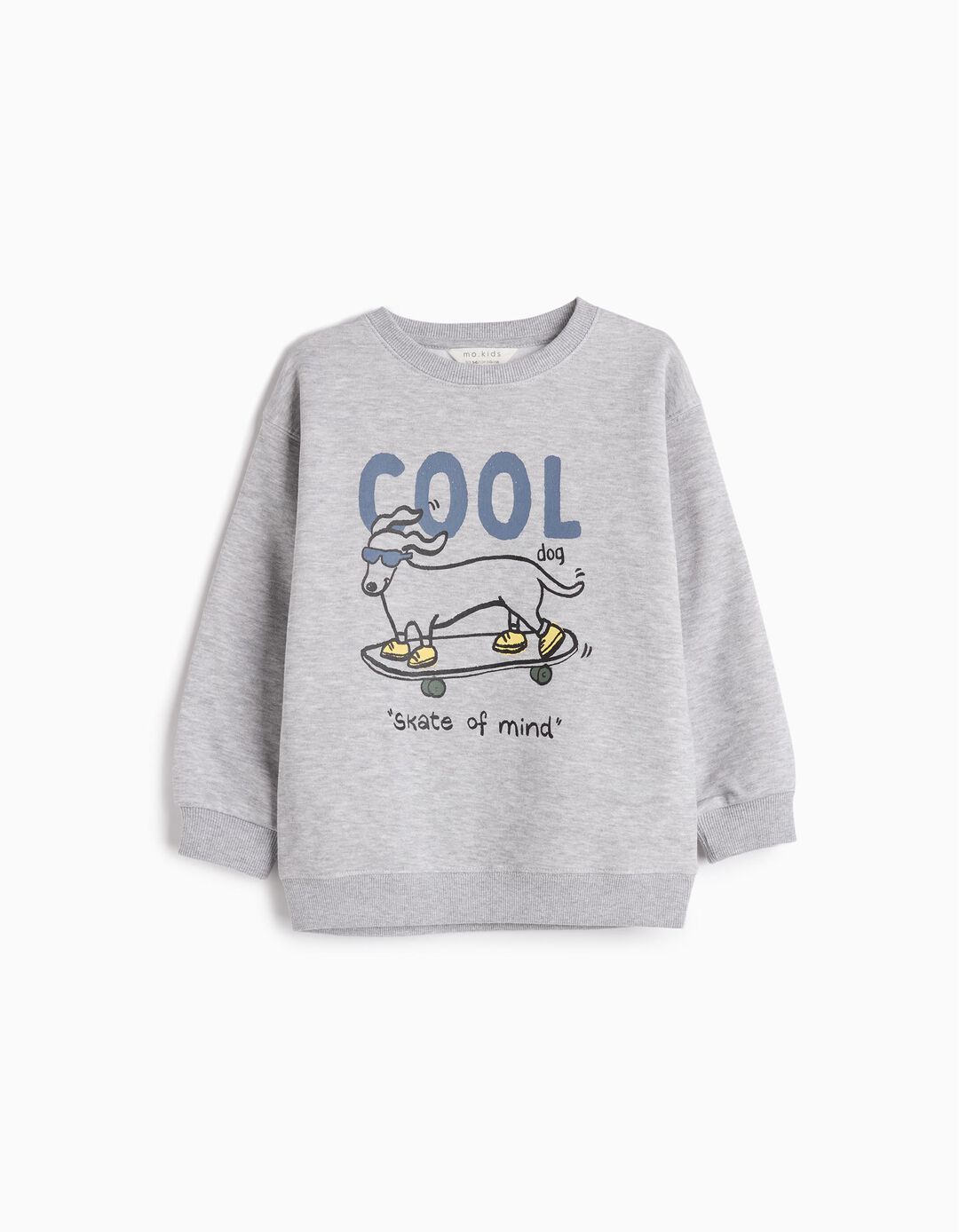 Sweatshirt de Felpa Estampado, Menino, Cinzento Claro