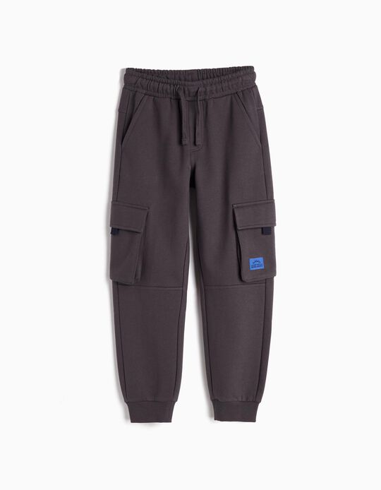 Comprar Online Joggers de Felpa Cargo, Menino, Cinzento Escuro