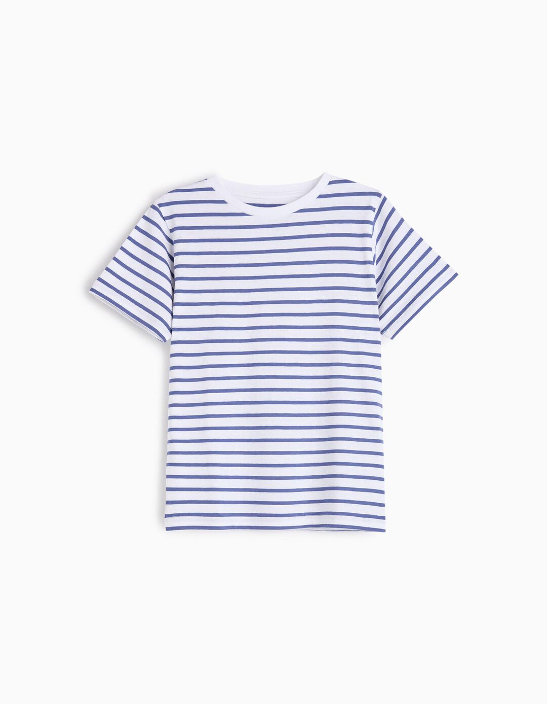 T-shirt Riscas, Menino, Branco 