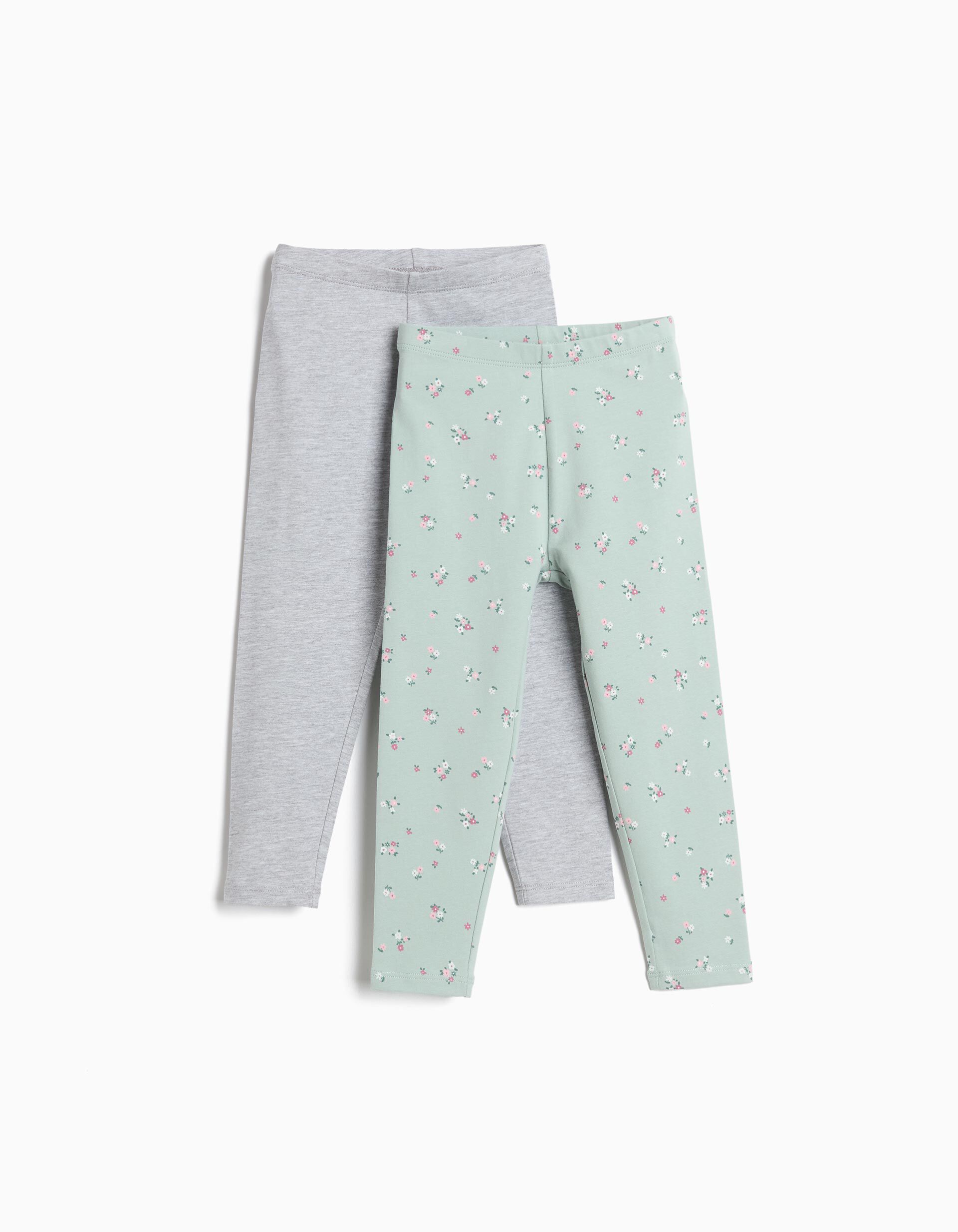Comprar Online Pack 2 Leggings, Menina, Cinzento Claro
