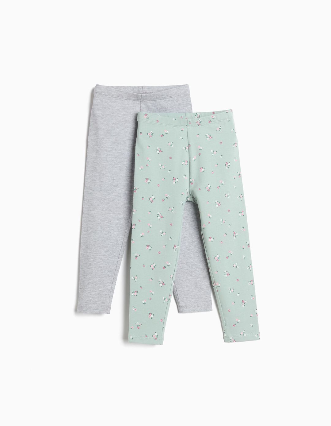 Pack 2 Leggings, Menina, Cinzento Claro