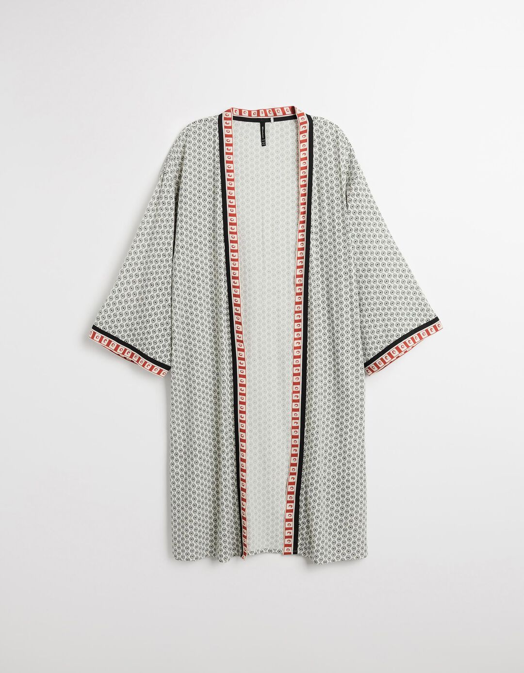 Kimono Estampado, Mulher, Bege Claro 