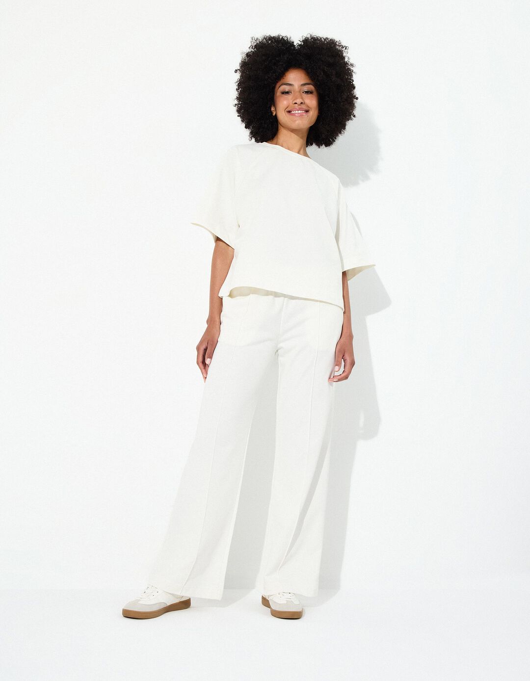 Joggers Wide Leg, Mulher, Branco 