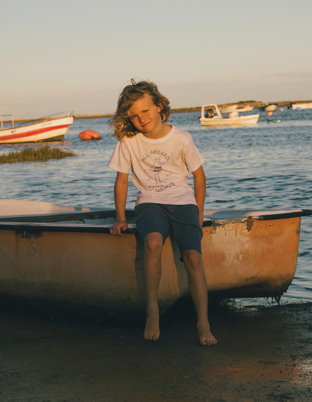 T-shirt Estampado, Menino, Branco