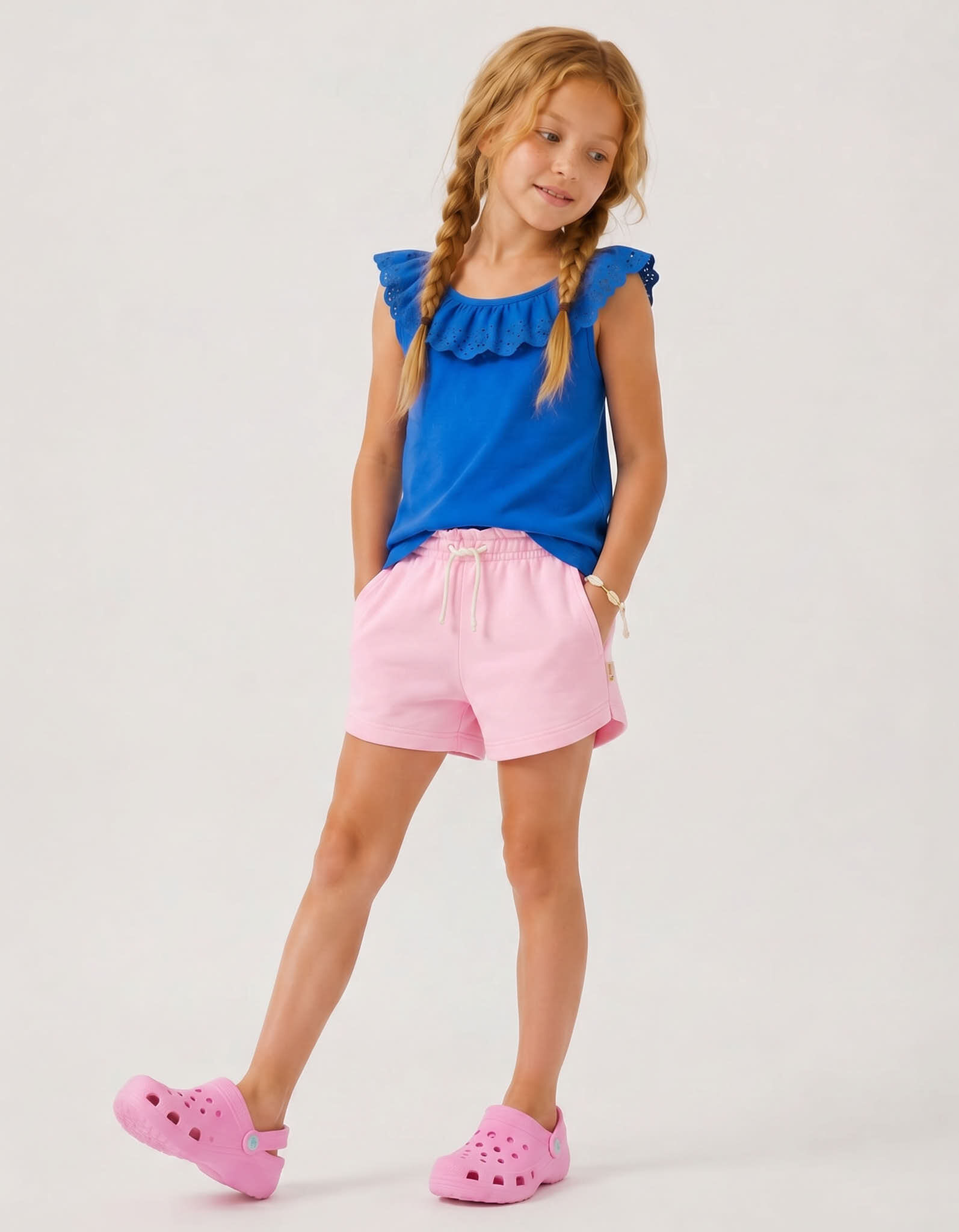 Comprar Online Cal&ccedil;&otilde;es de Felpa, Menina, Rosa Claro