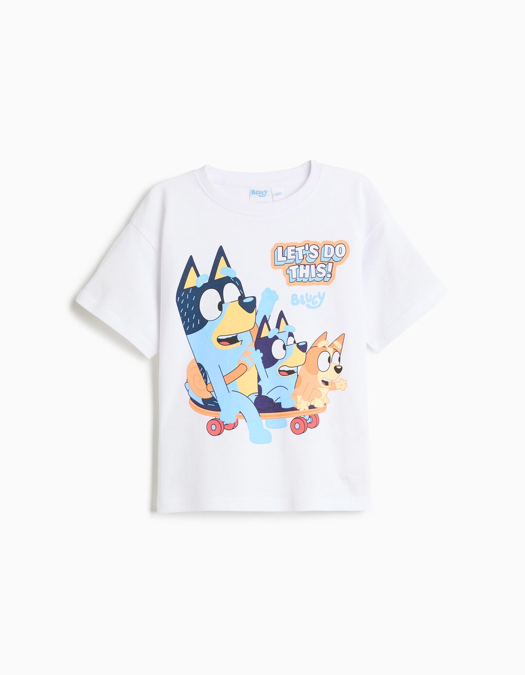 T-shirt Estampada 'Bluey', Menino, Branco
