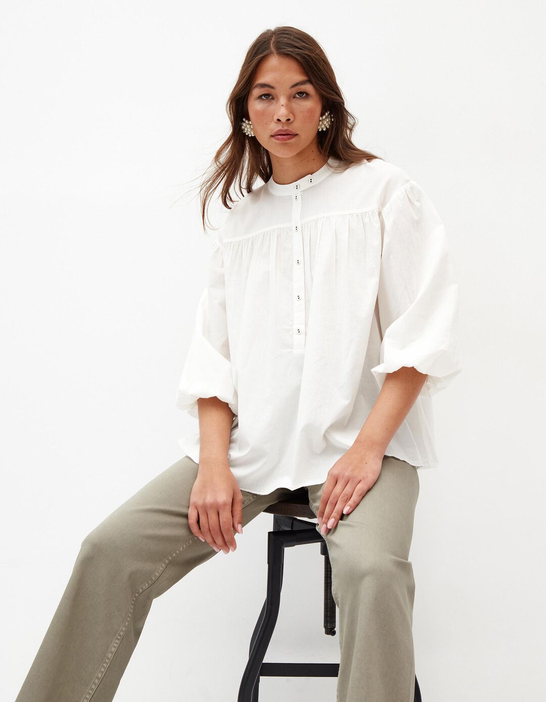 Blusa, Mulher, Bege Claro