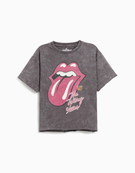 Comprar Online T-shirt 'The Rolling Stones', Menina, Cinzento Escuro 