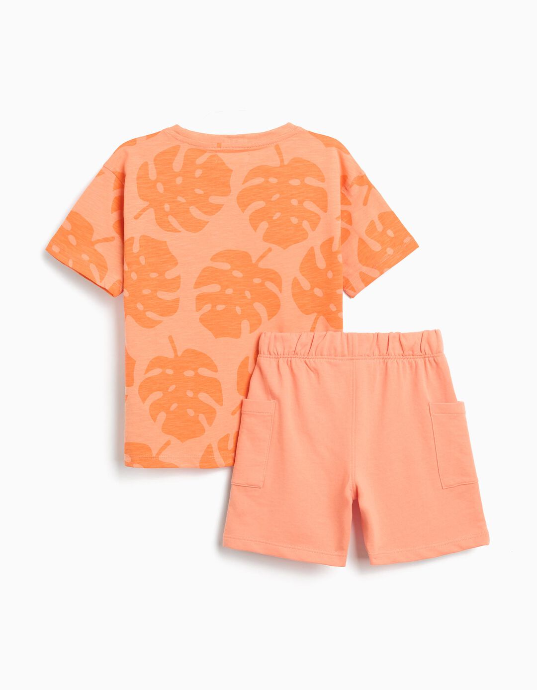 Conjunto T-shirt e Calções, Menino, Laranja