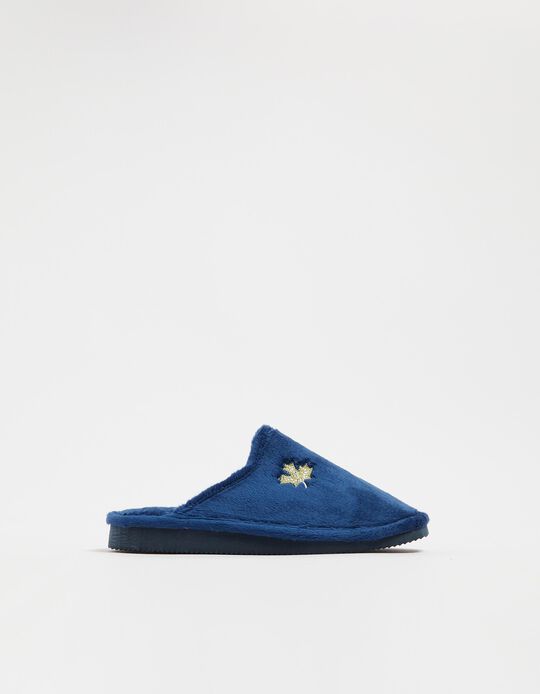 Comprar Online Chinelos Bordado, Mulher, Azul