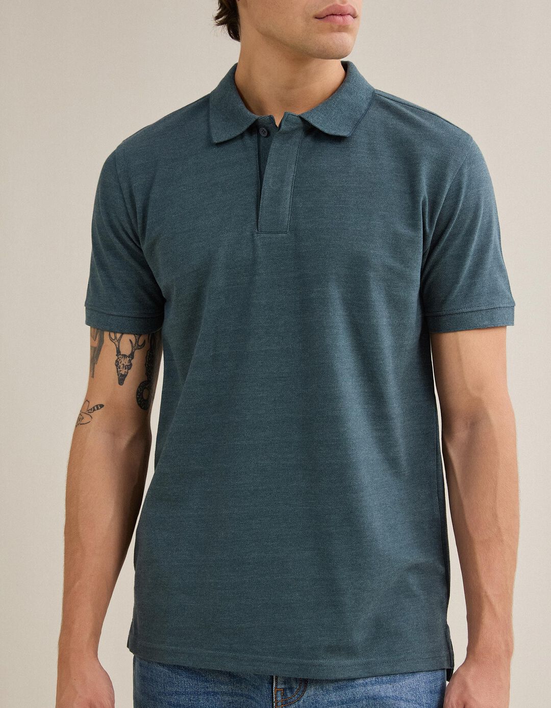 Polo Piquet, Homem, Azul Escuro