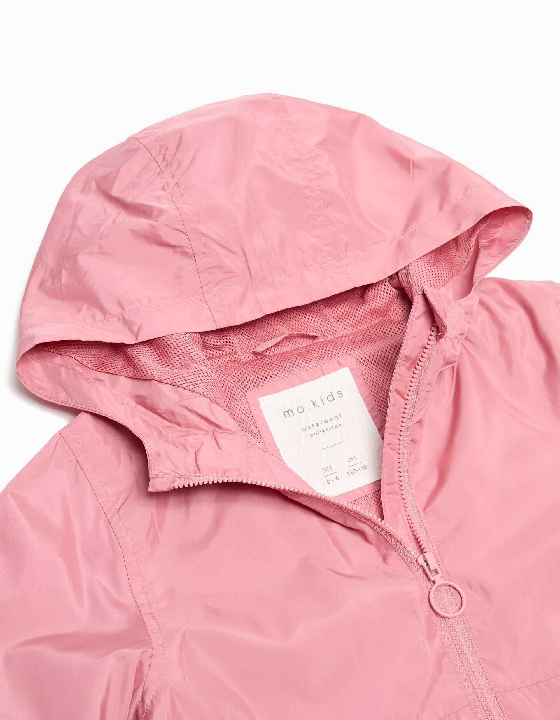 Comprar Online Corta-vento com Capuz, Menina, Rosa Claro