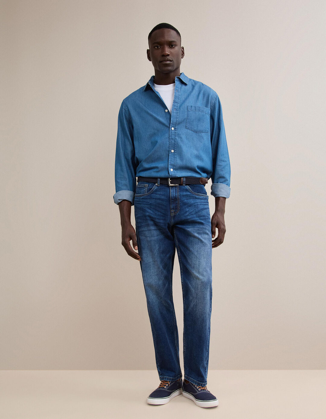 Camisa De Ganga, Homem, Azul 