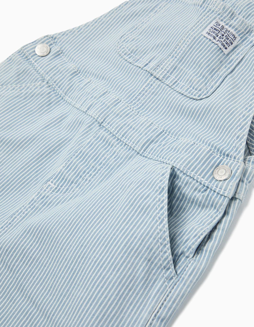 Jardineiras Riscas, Menino, Azul