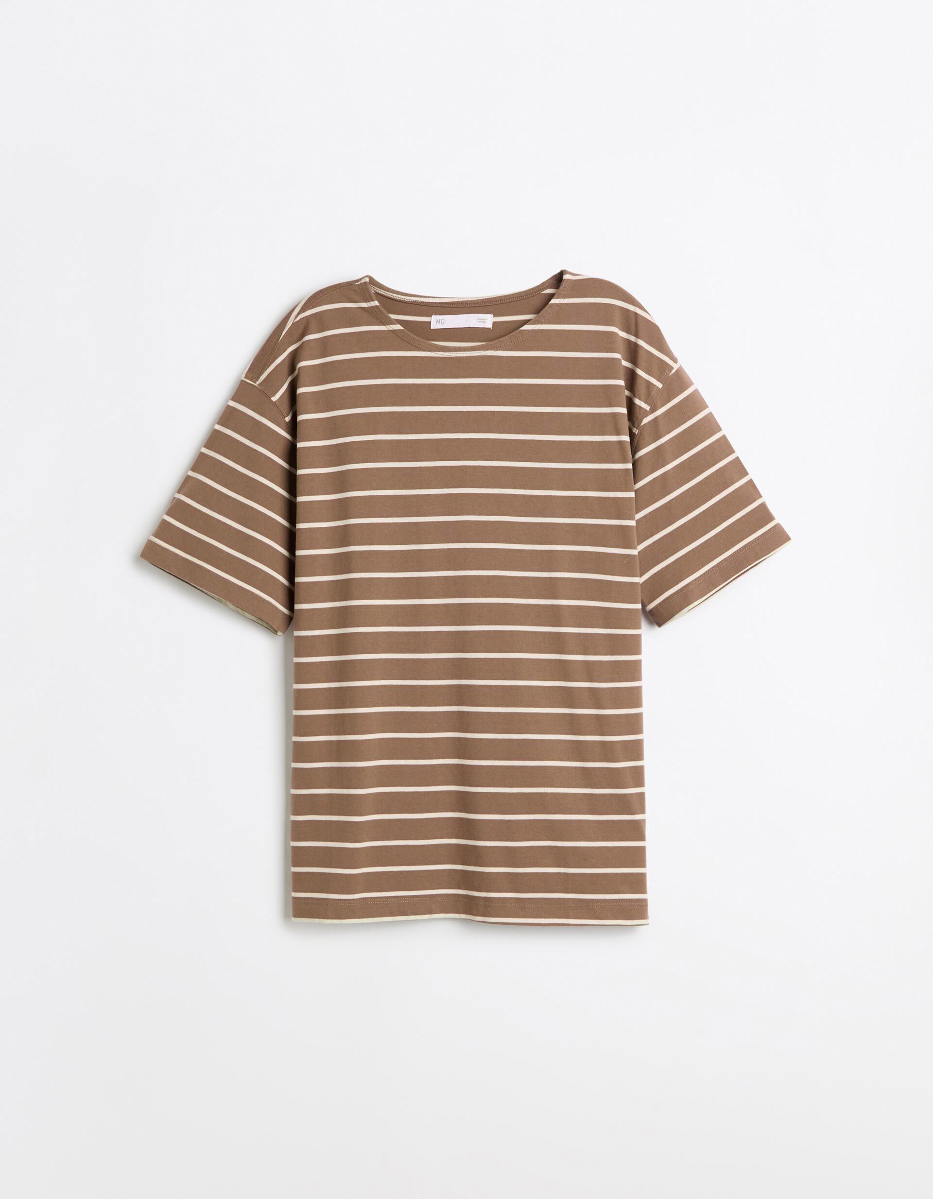 Comprar Online T-shirt &Agrave;s Riscas, Homem, Castanho
