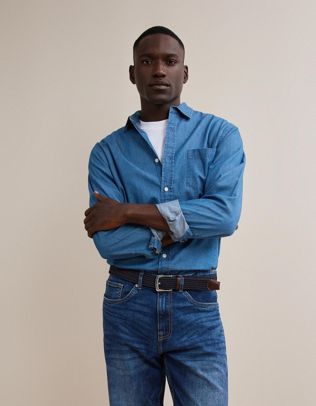 Camisa De Ganga, Homem, Azul 