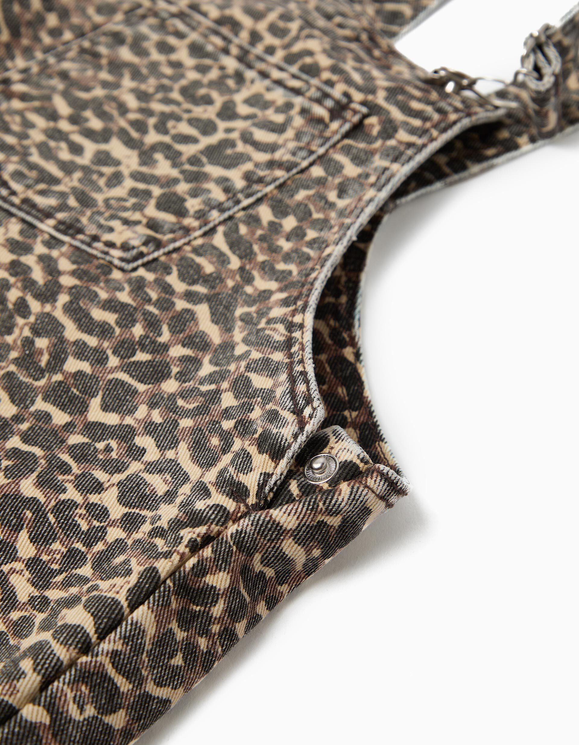 Comprar Online Saia Jardineira Animal Print, Menina, Castanho