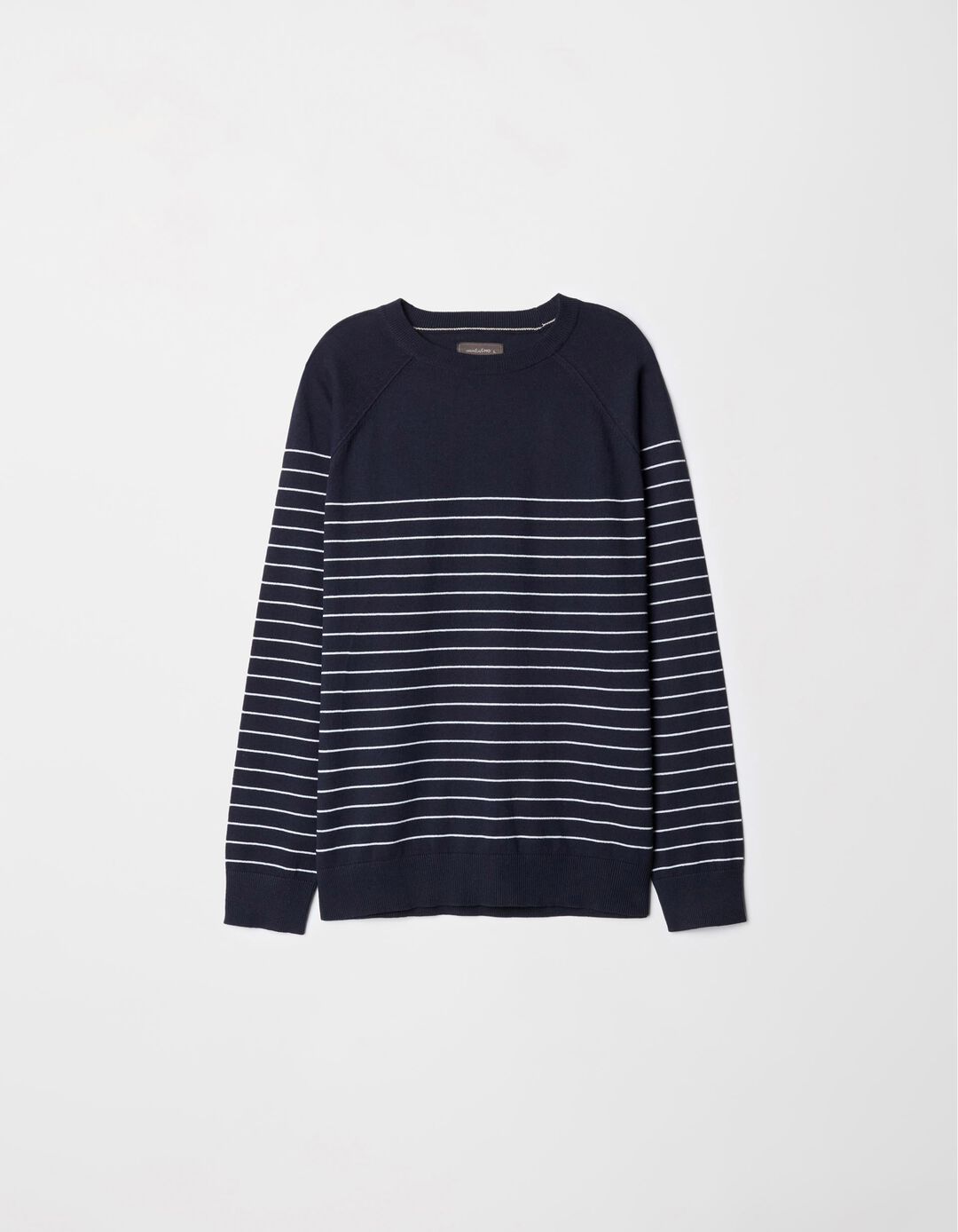 Camisola de Malha Riscas, Homem, Azul Escuro