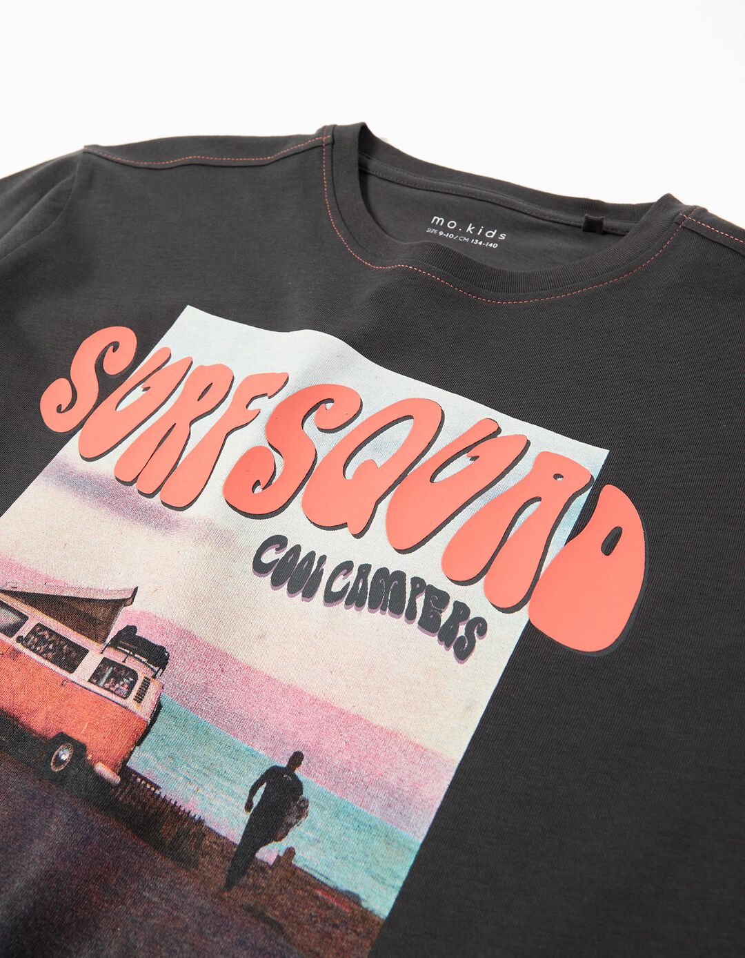 T-shirt Print, Menino, Cinzento Escuro