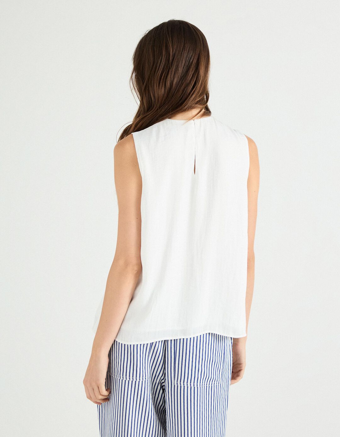 Blusa sem Mangas, Mulher, Branco