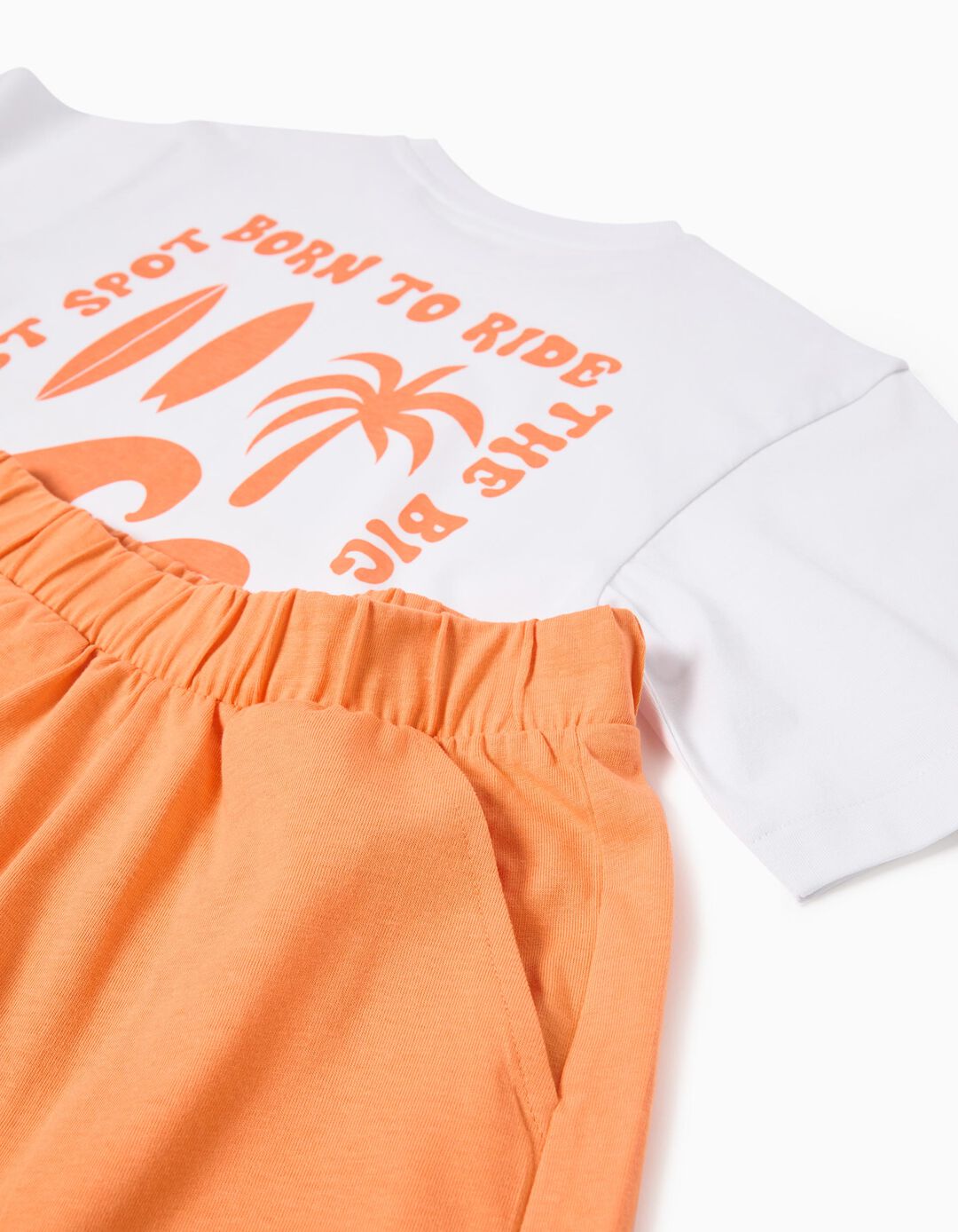 Conjunto T-shirt e Calções, Menino, Branco