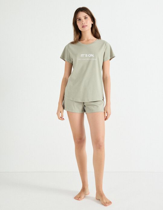 Comprar Online Pijama Jersey, Mulher, Cinzento Claro 