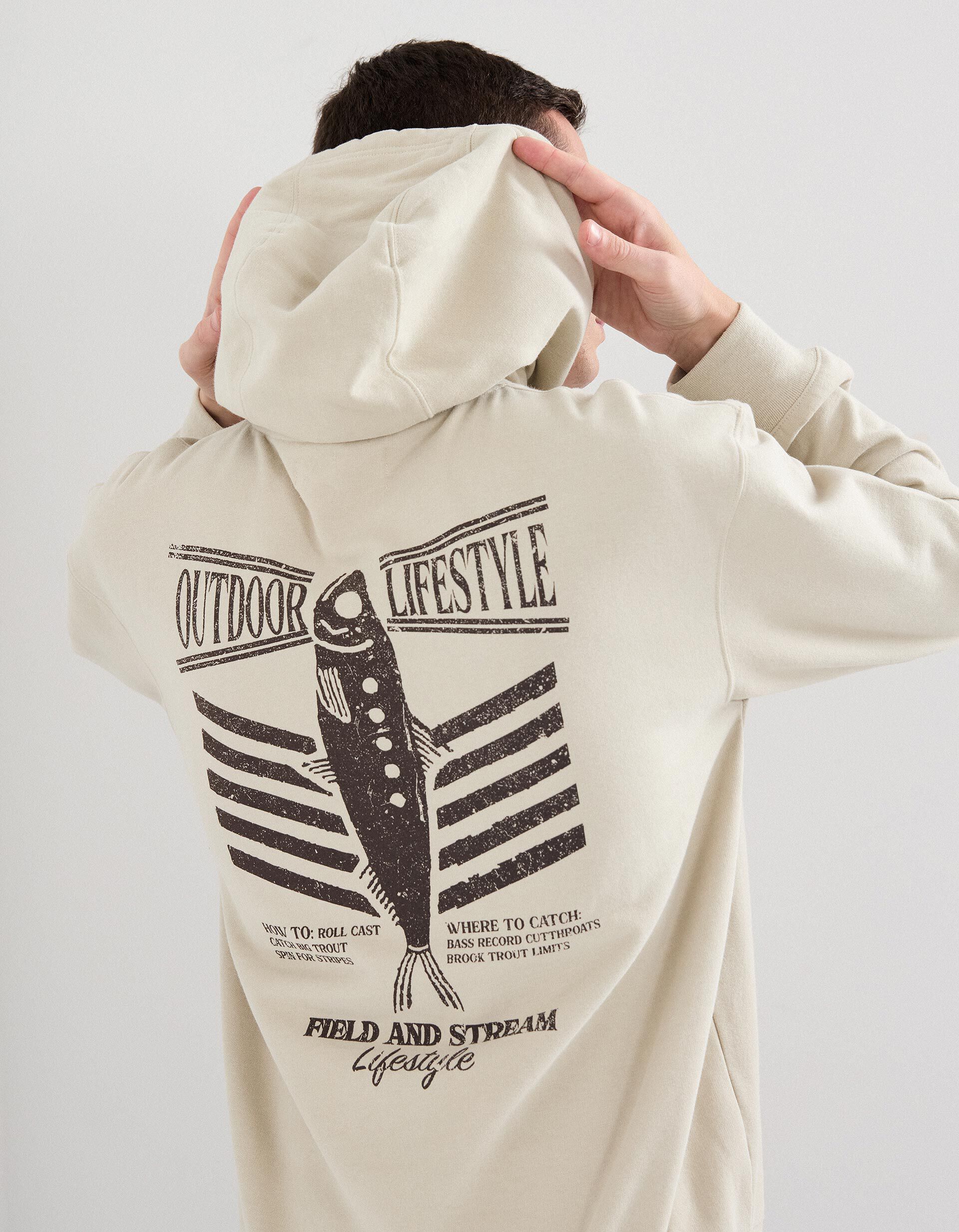 Comprar Online Sweatshirt com Capuz, Homem, Bege