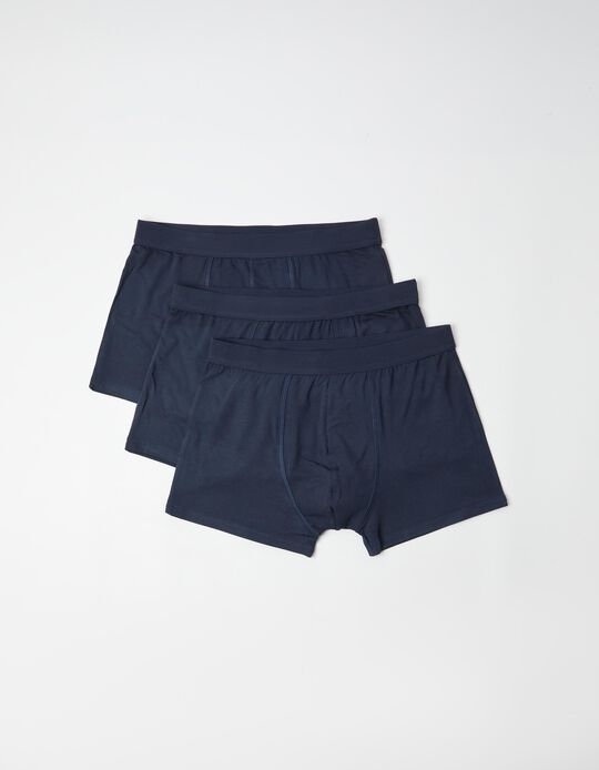 Comprar Online Pack 3 Boxers, Homem, Azul Escuro