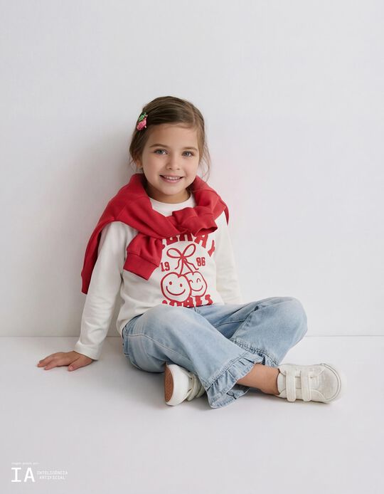 Comprar Online T-shirt Manga Comprida, Menina, Branco