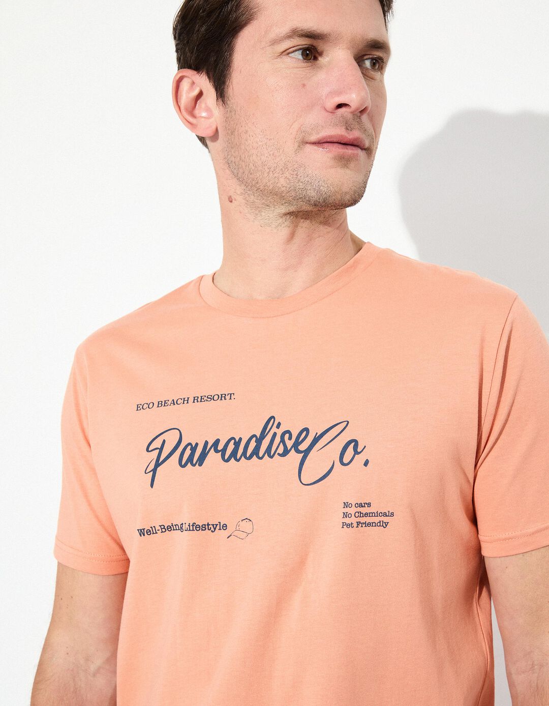T-shirt Jersey, Homem, Laranja Claro 