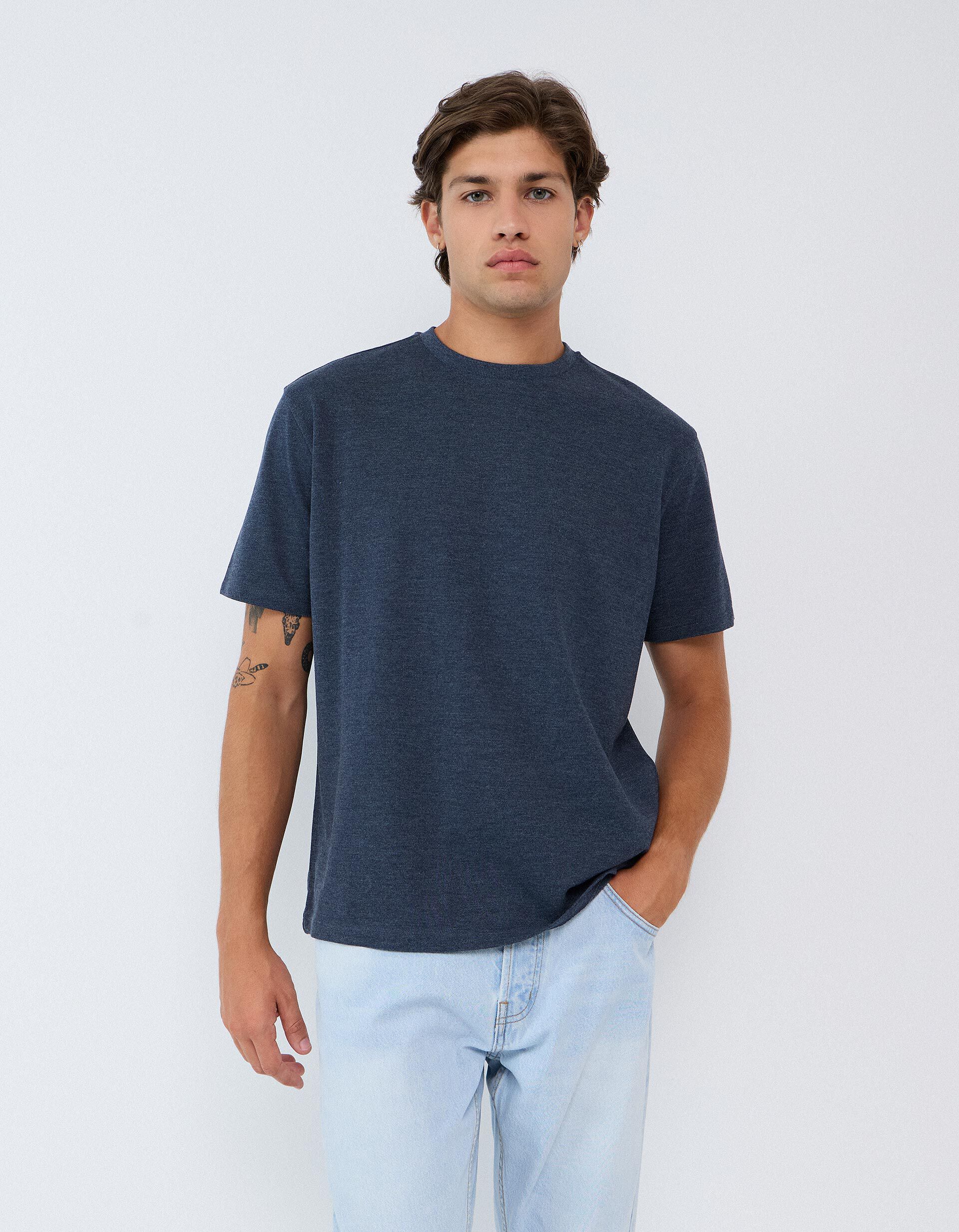 Comprar Online T-shirt Piquet, Homem, Azul Escuro