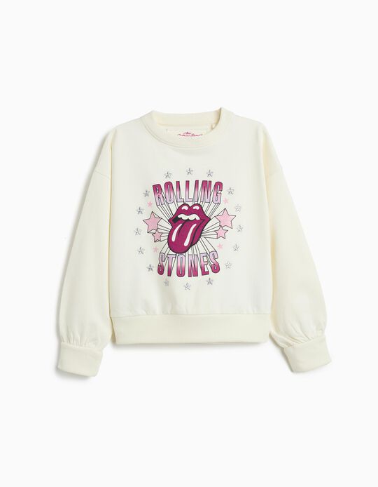Comprar Online Sweatshirt 'Rolling Stones', Menina, Branco