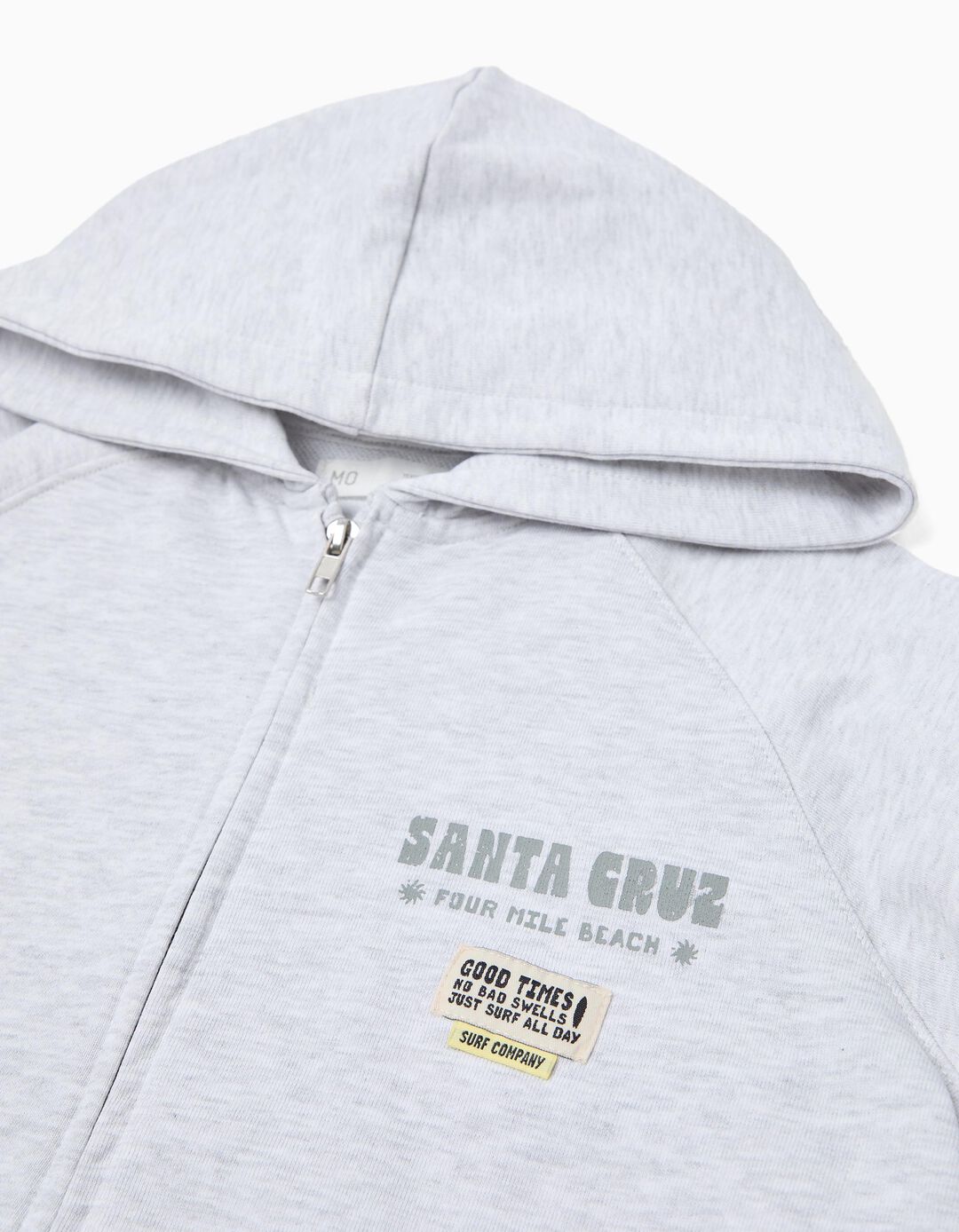 Casaco de Felpa com Capuz, Menino, Cinzento Claro